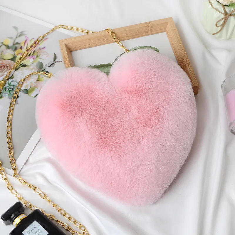 
Best selling top quality best price fur bag plush bag love faux fur bag 