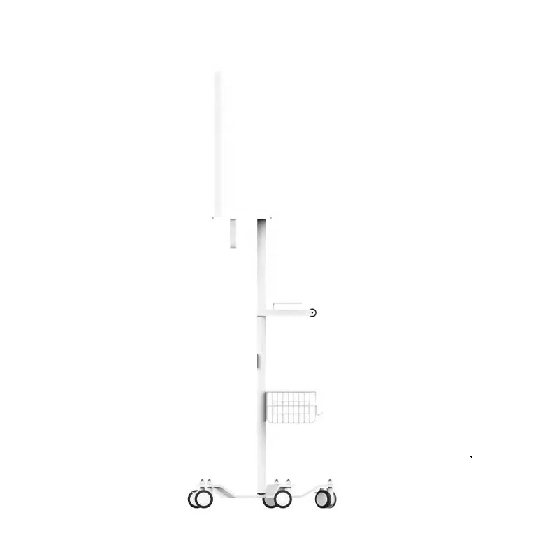 Hospital used cheap medical cart adjustable height trolley with noiseless wheels