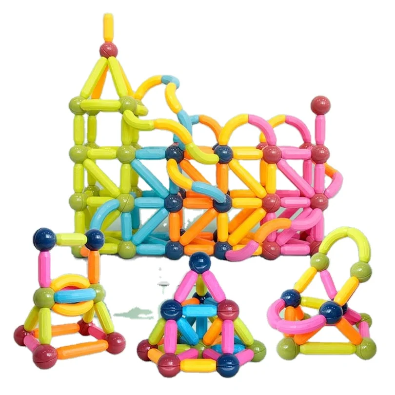 Kid magnet toys blocks for kids, magnetic sticks and balls toy educational sets, magic magnetic building blocks game fidget toy