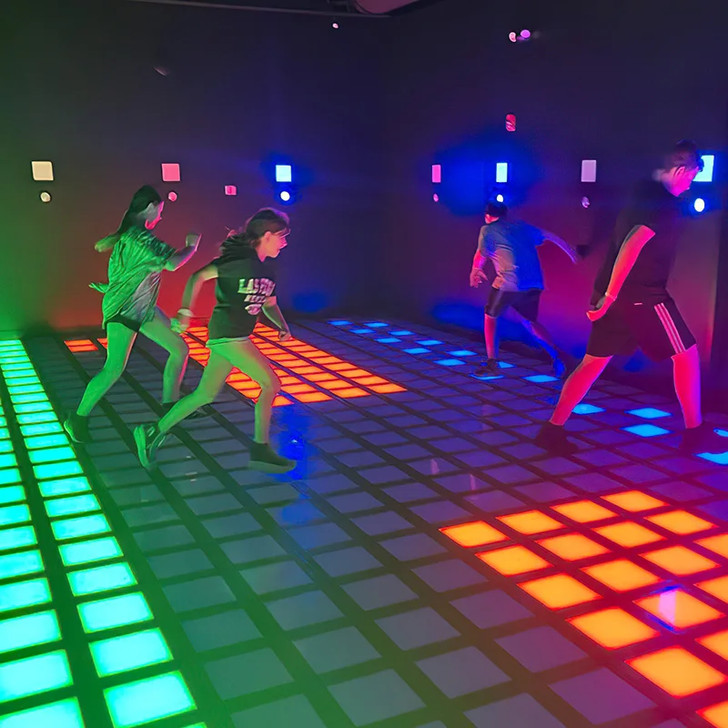 led dance floor wifh flight case interactive stage dance floor led display kid game floor dance led
