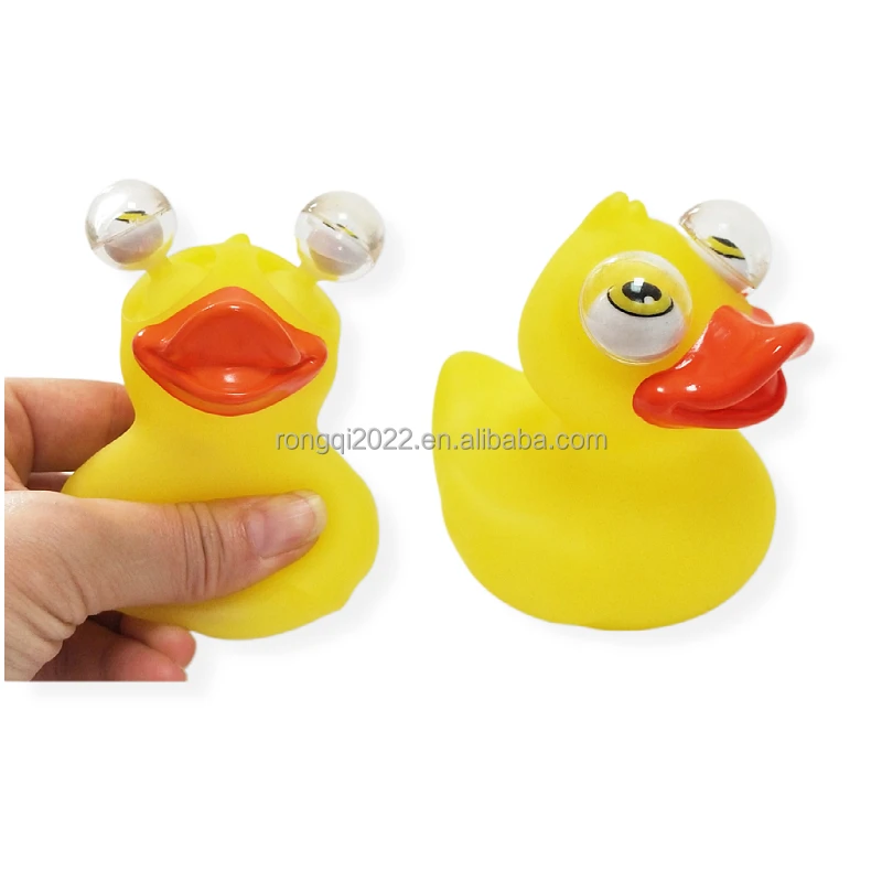 Оптовая продажа, утка, выдавливающая игрушка для животных, сжимаемая игрушка для снятия стресса, сжимаемая сенсорная виниловая капсула