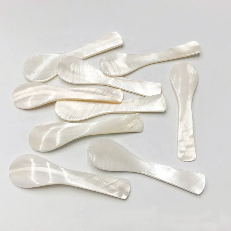 Economical Practical Cheap Natural Mother of Pearl River Shell Spoon Caviar Spoon Ice Cream Spoon