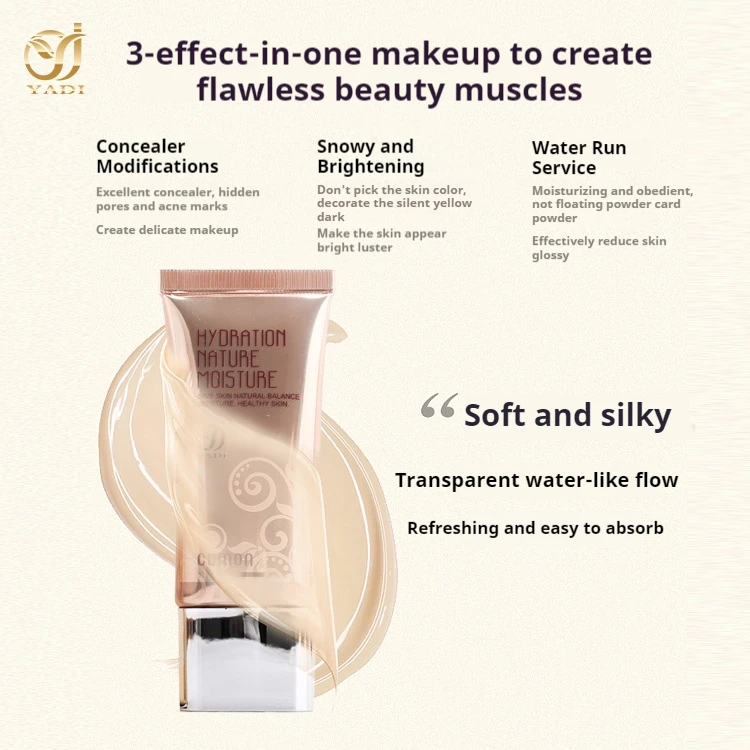 OEM ODM factory custom hydration Nourishing face BB cream hyaluronic acid & titanium dioxide Ingredients