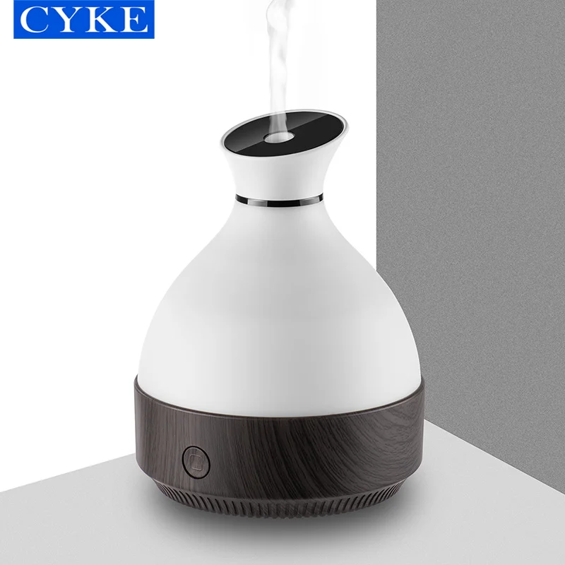CYKE Luxury Diffuser Aroma  Electric Essential Oil Wood Grain Humidifier Dark Brown Atmosphere Lamp Designer Aroma Diffuser 812