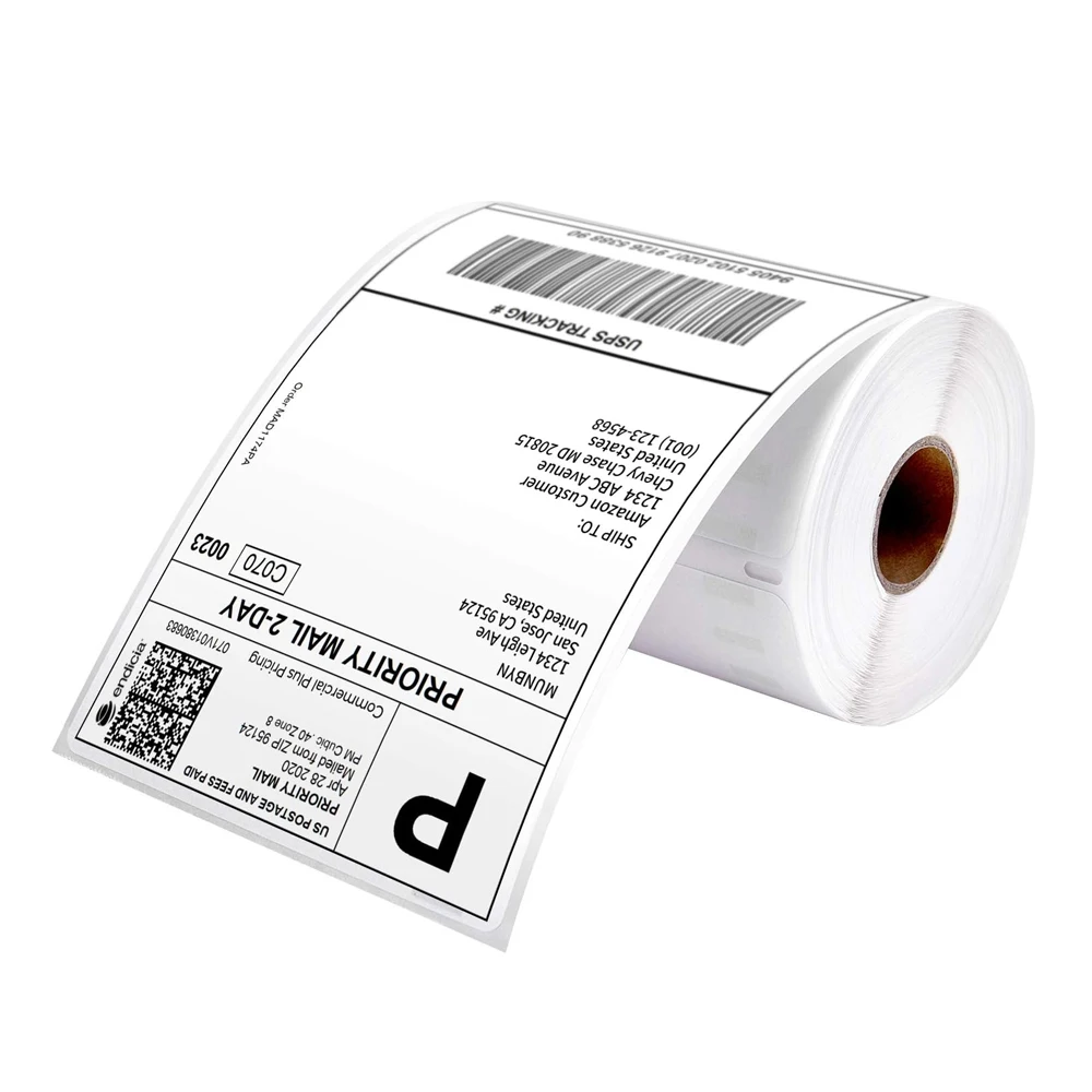 Custom Blank 4x6 Print Permanent Adhesive Mailing Postage Packaging Stickers Paper Direct Thermal Label Rolls For Shipping