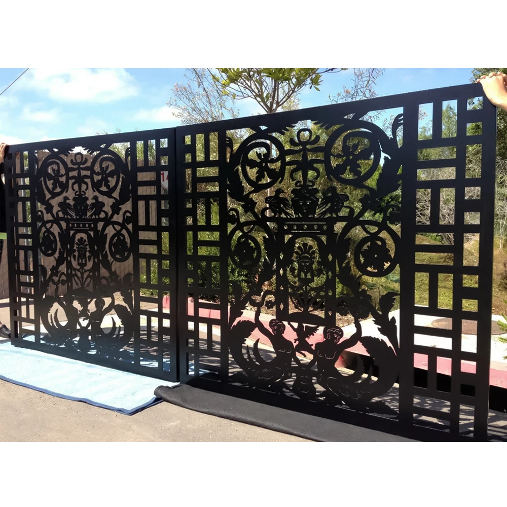 High quality swing driveway security automatic sliding gates custom villa entrance front main door smart driveway gates