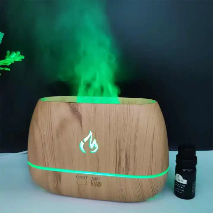 Flame Diffusor Electric Difuser 7 Colors Led Night Light 360ml Ultrasonic Aromatherapy 3D Flame Aroma Diffuser