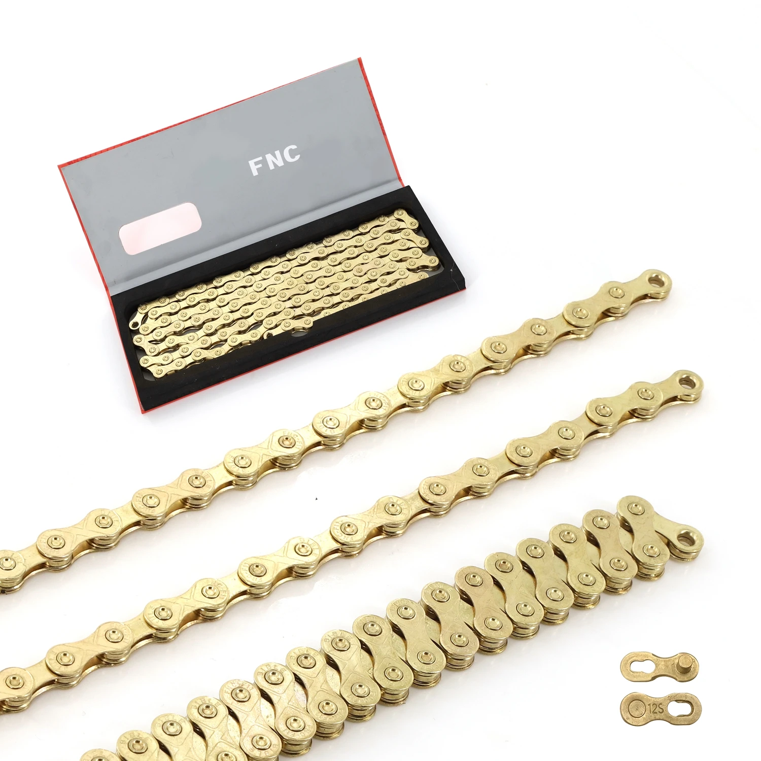 High quality  FNC 11 speed golden antirust stainless steel  non  hollow road mountain bike bicycle chain