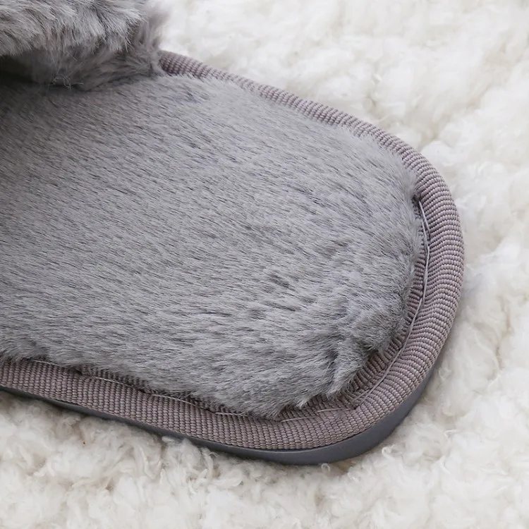 
Women Home Slippers Winter Warm Shoes Woman Slip on Flats Slides Female Faux Fur Slippers 36-41 wholesale M0029 