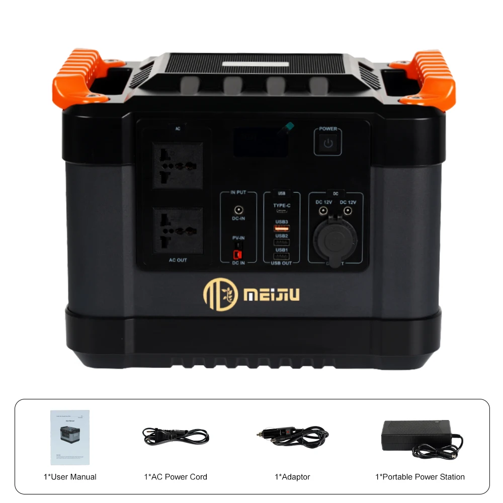 Meijiu Wholesale Outdoor Camping AC DC USB 1000W Portable Power Station With Lcd Display