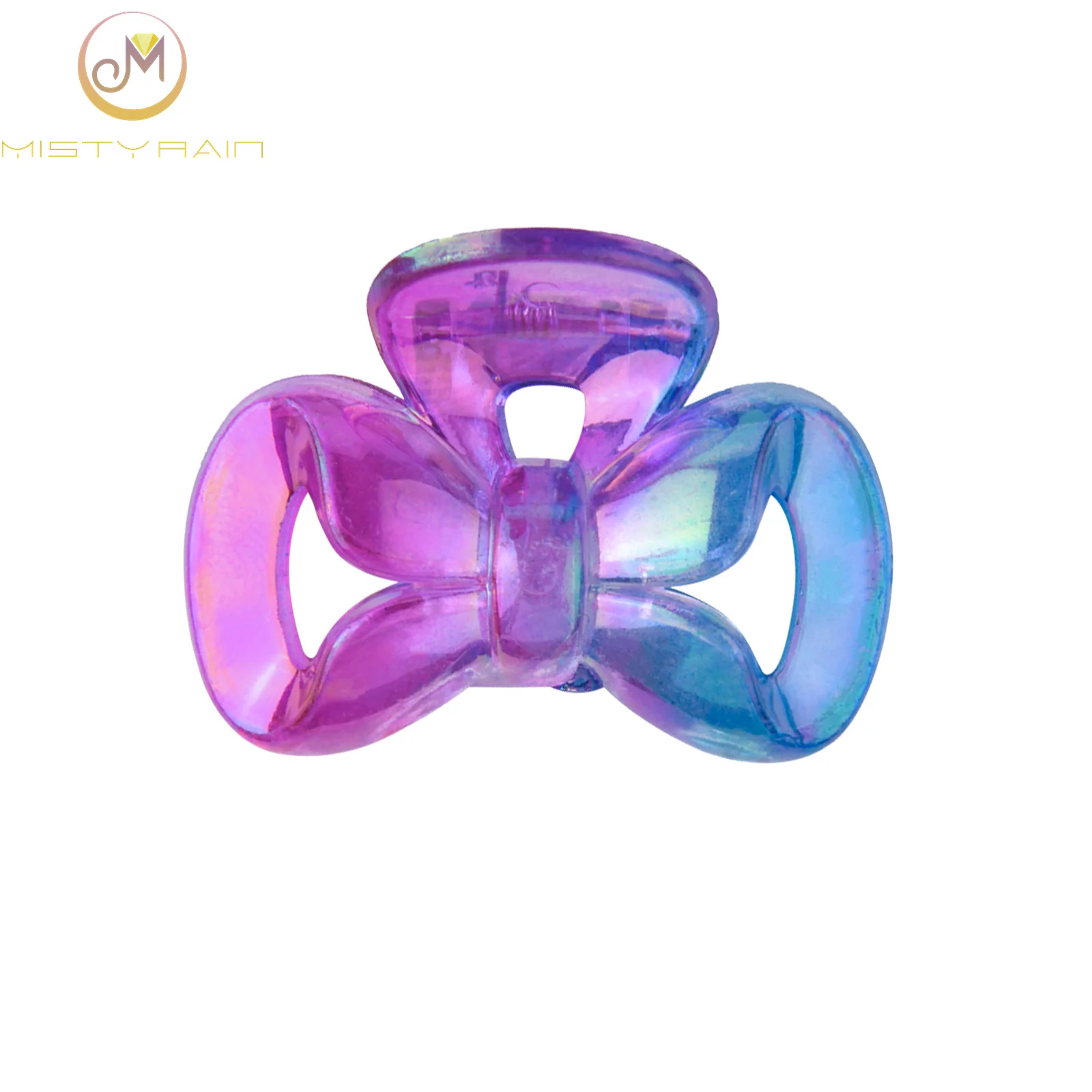 Детская разноцветная плетеная заколка в европейском и американском стиле разноцветная маленькая пластиковая полая заколка в форме банта