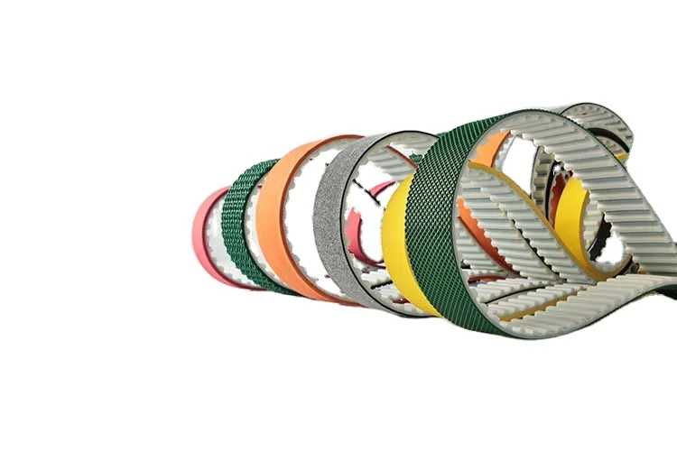 Custom high quality mega power pu timing belts with rubber coating or foams covering