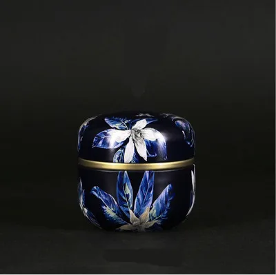 P105 Tea tin box flower tea pot tin pot household custom LOGO seal pot spot  Japanese tea can