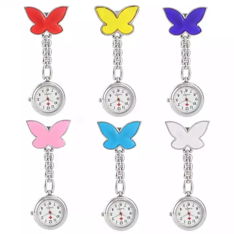Y6446 wholesale fashion pocket watch nurse watch multifunctional butterfly medical wall Watch