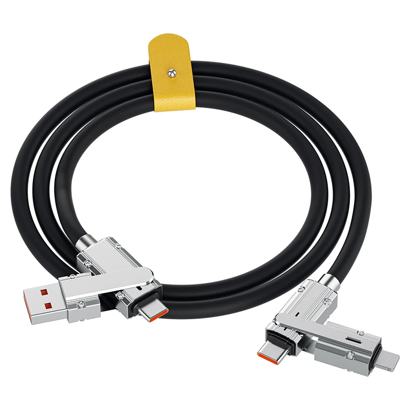 Two to Two Liquid Silicon PD USB Phone Charging Cord 100W PD Type C to USB Fast Charging Data Transfer Cable
