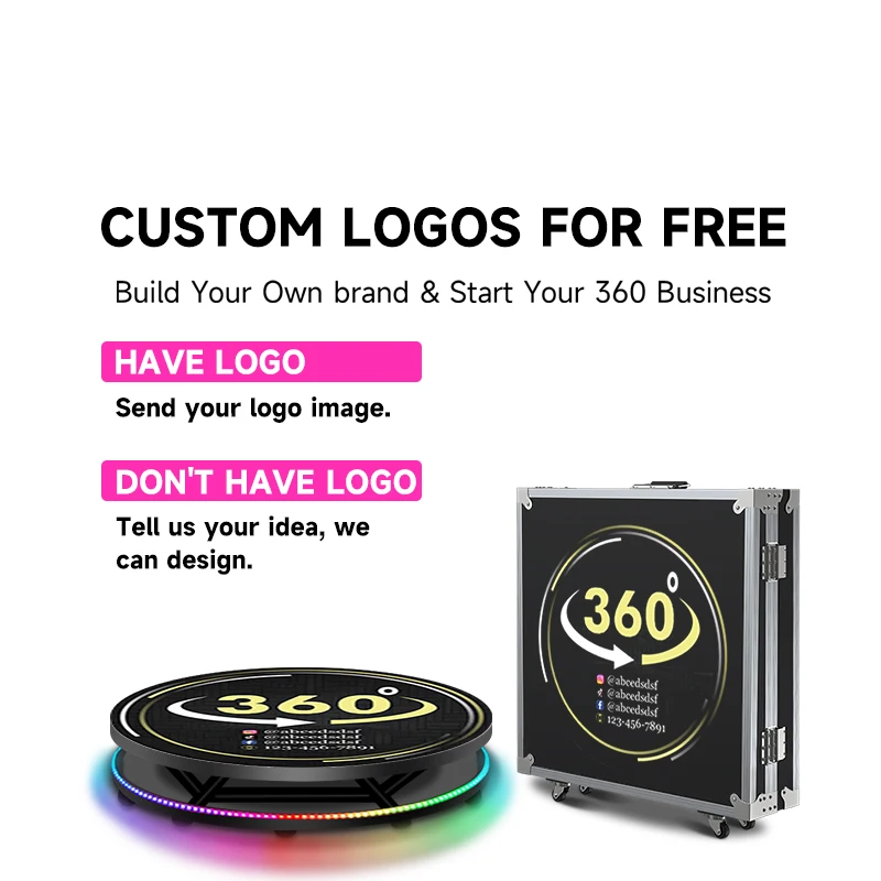 2024 New Adjustable 360 Photo Booth Photobooth 360 Video Photo Booth Rotating Automatic 360 Photo Booth