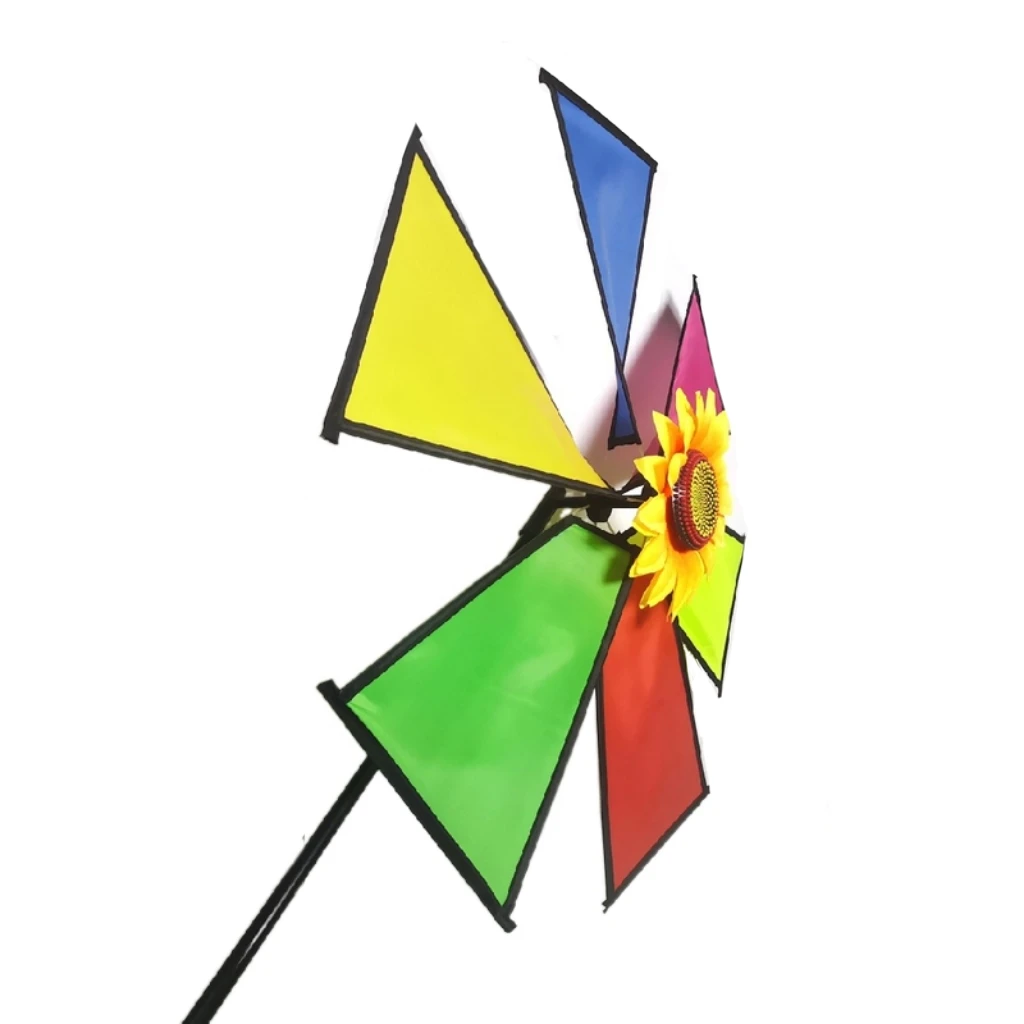 29 Inch 52 cm Triangle  Removable  Large Pinwheel Decorative Windmill Toy For Kids/Garden