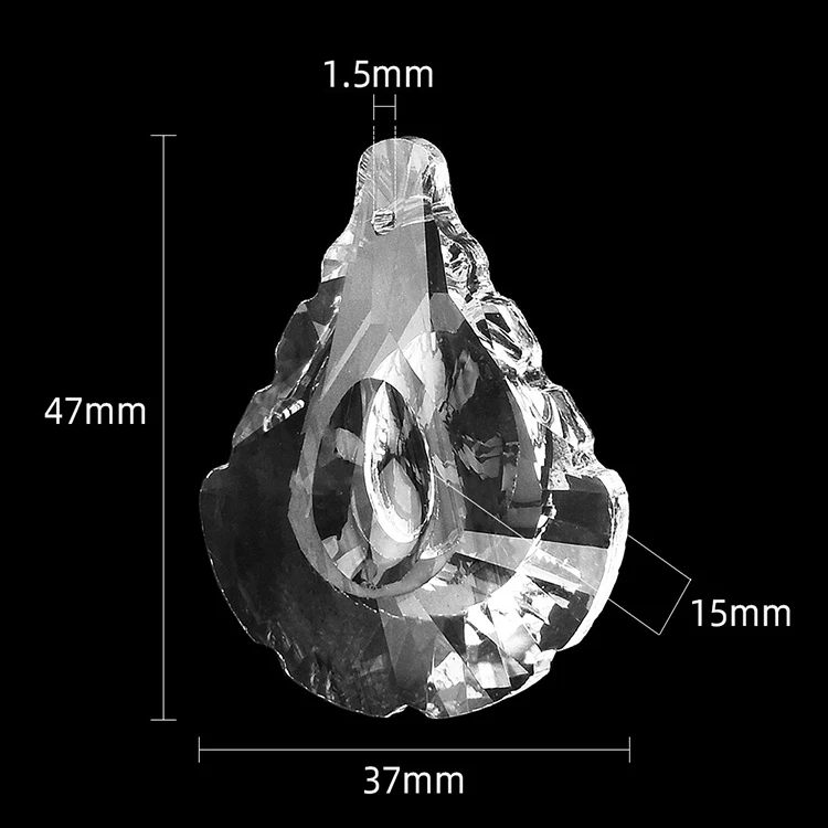 MH-DS0342  Crystal Pendant Maple Prism Catcher Hanging Crystal Faceted Prism chandelier crystal parts