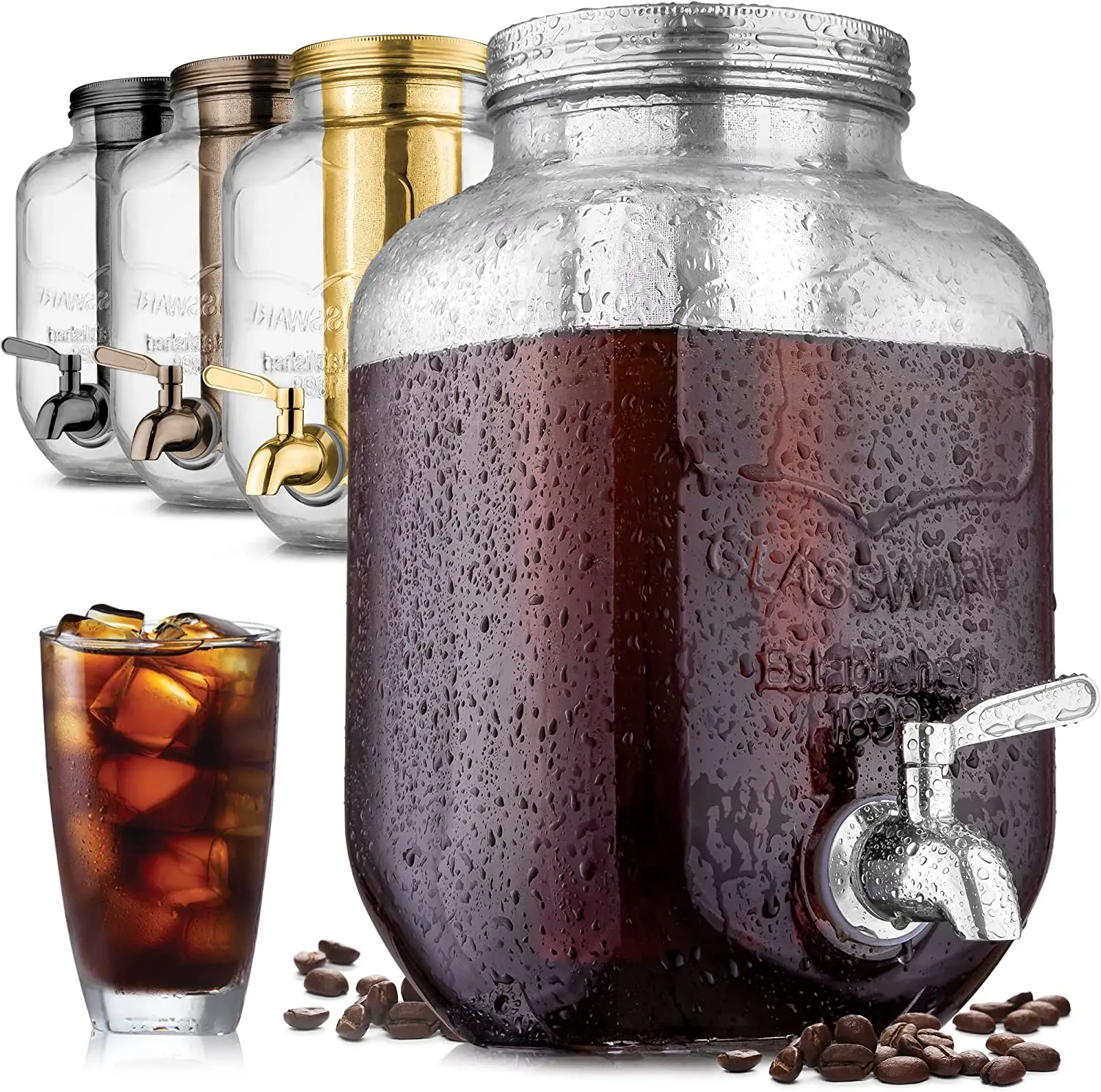 Customized Logo Barista Tools 1 Gallon Bottle Dripper Pour Over Ice Large Coffee Cold Brew Coffee Maker