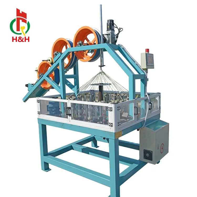 Henghui  High Speed 48 spindle Braiding Machine for Flexible Earth Strap Tinned Copper Braid Battery Strap
