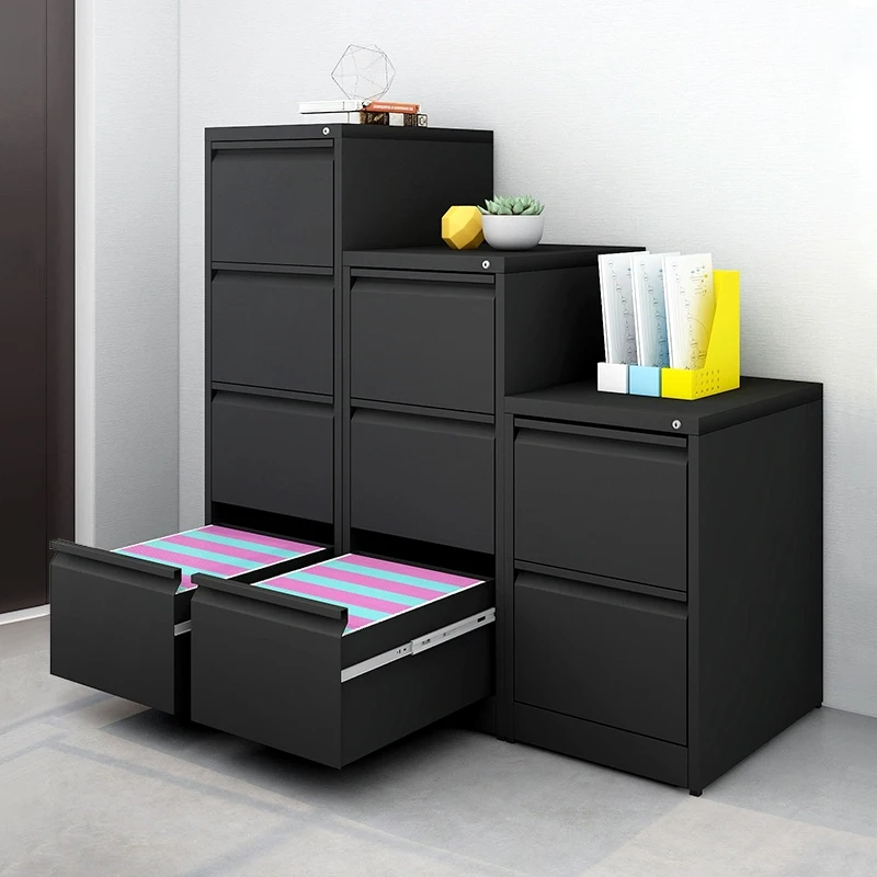 Office Furniture File Cabinet Drawers Steel Locker Iron Storage Fireproof Office Vertical Filing Cabinets