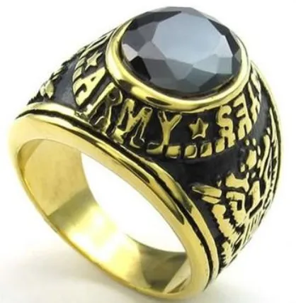 Gold military ring female NAVY military rings jewelry with good quality