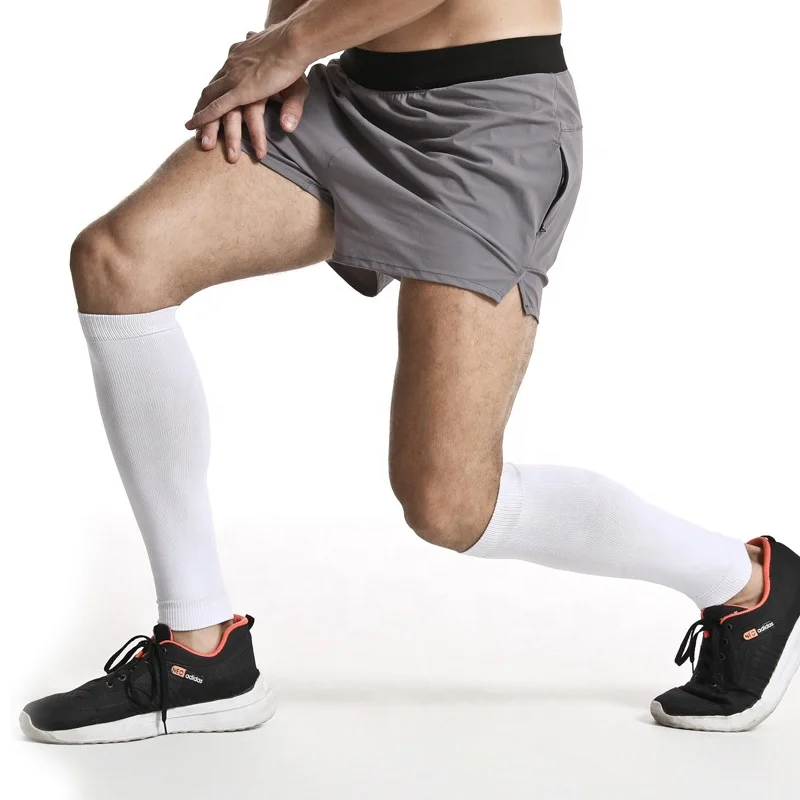 Solid Color Leg Covers Running Sports Socks Football Calf Compression Sleeves