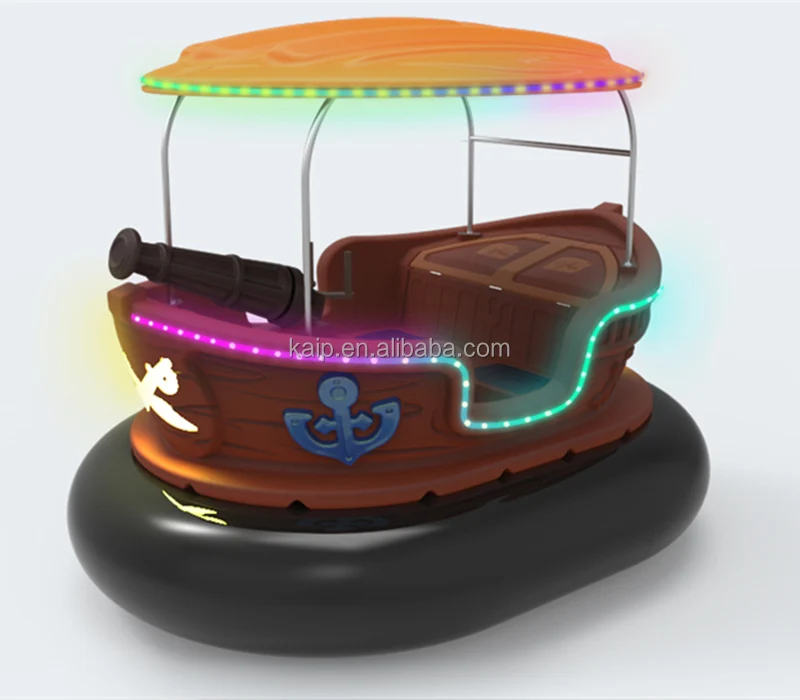 Light Strip Unsinkable Amusement Rides Pirate Ship Boat for Sale Park Battle Bumper Boats with Laser X-ray Water Gun