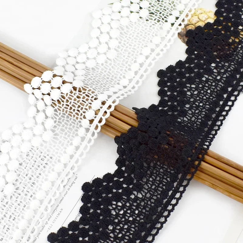 Meetee PH116 6.5/7cm Garment Accessories Costume Decoration Curtain Skirt Hem Extension Parts Embroidery Hollow Lace