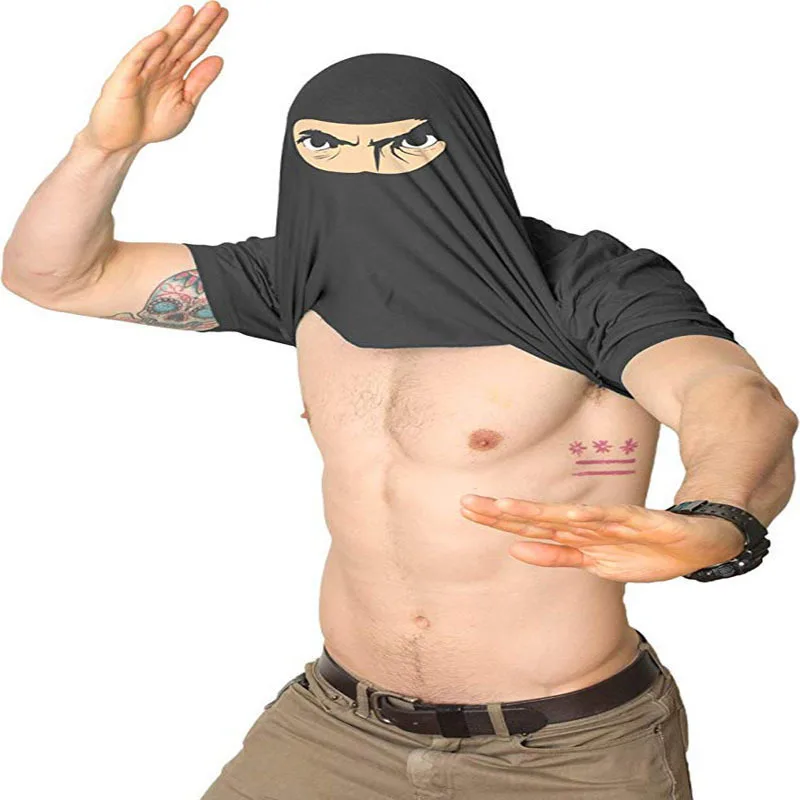 Drop Shipping Ask Me About My Ninja Disguise Flip T Shirt Funny Costume Graphic cotton T-Shirt Humor Gift tee