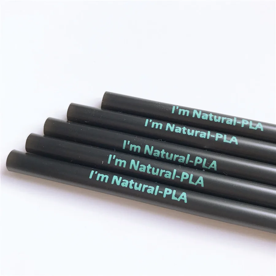 100% Biodegradable PLA Straws No Plastic Corn Starch Straws