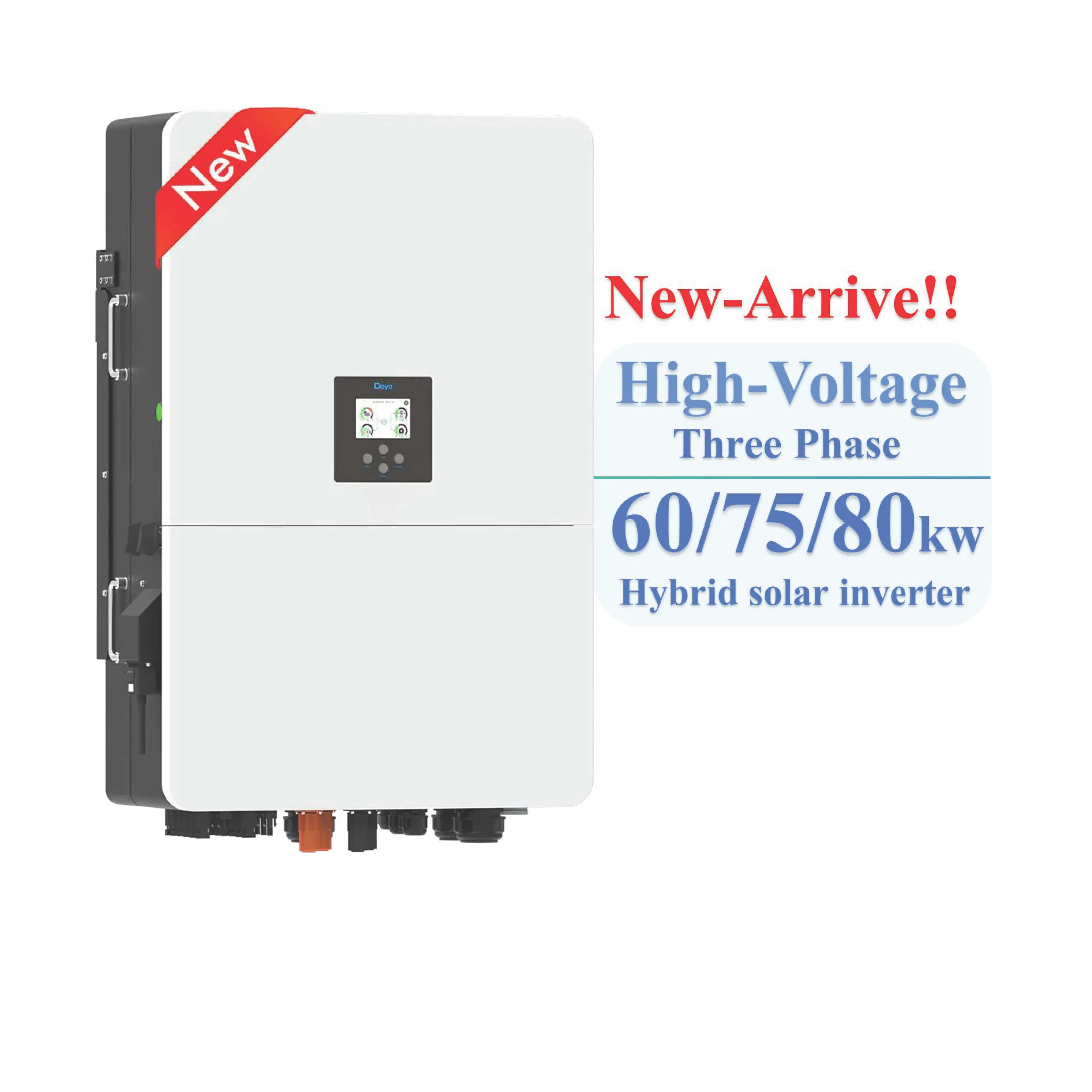 HV инвертор Deye Новое поступление SUN-60/75/80K-SG02HP3-EU-EM4/6 60 кВт 75 80 Гибридный трехфазный новое