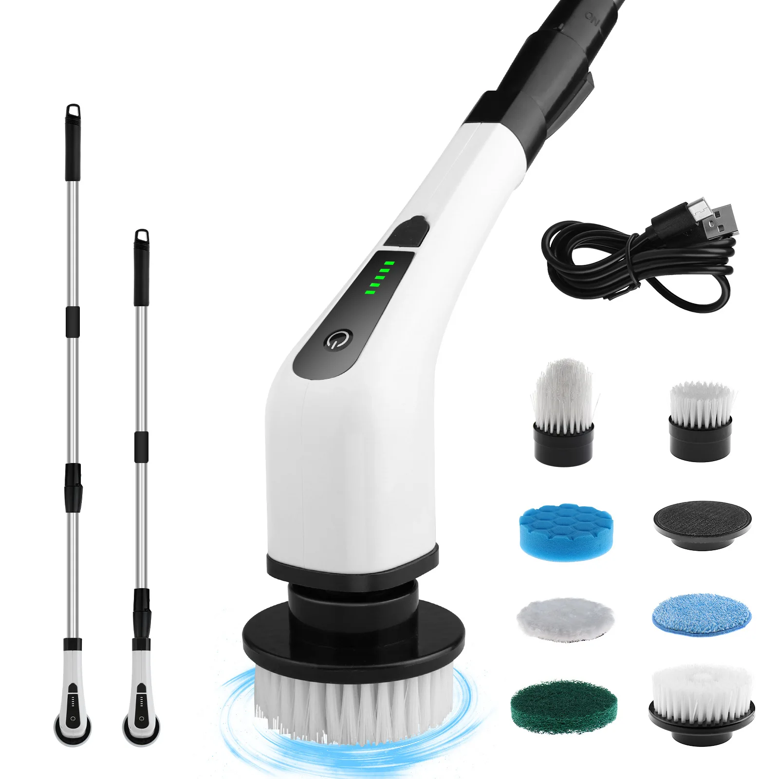 8-in-1 Multifunctional Automatic Handheld Electric Cordless Cleaning Brush Smart Floor Scrubber Mop for Efficient Cleaning