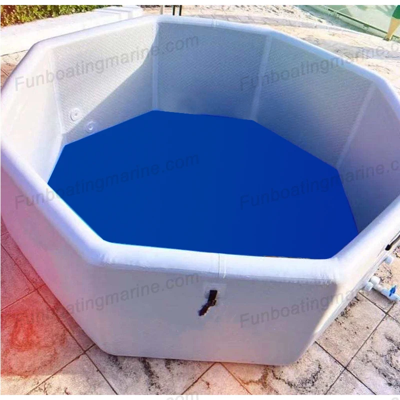 Foldable cold bath tub inflatable cold plunge tub for 4 person 160*160*65cm