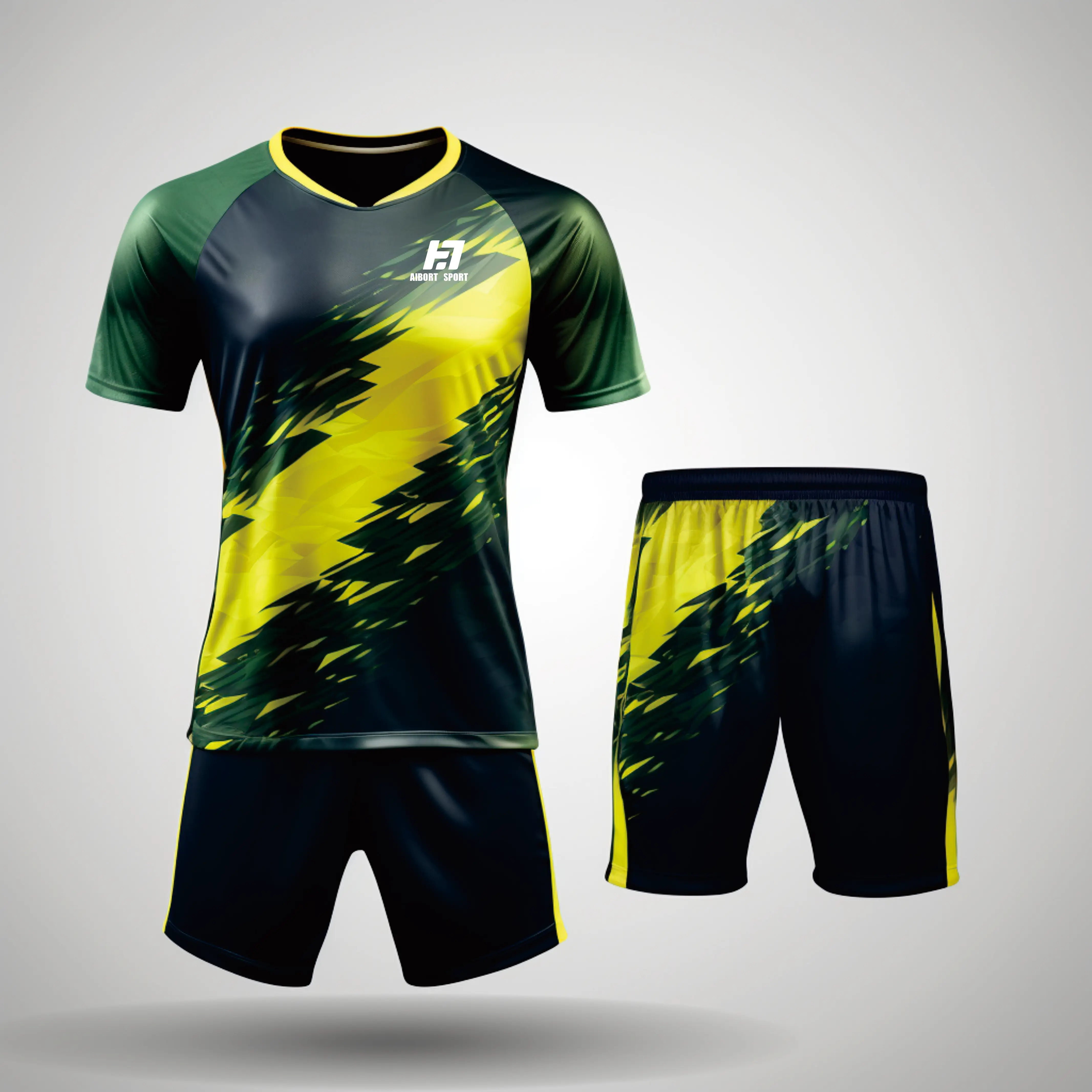 Aibort Wholesale Custom Sublimation Custom Soccer Orange Blank Black Cheap Mens Adults New Season Football jersey European /