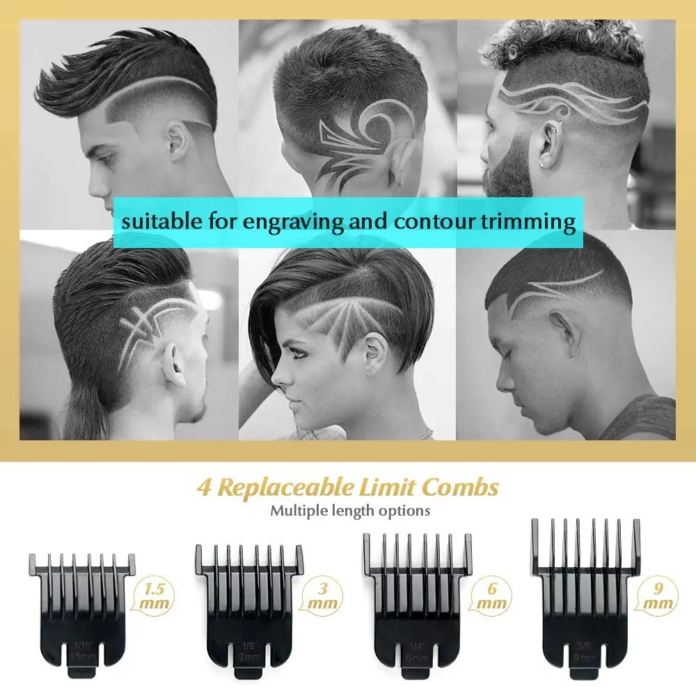 Usb Rechargeable Black Mini Professional Hair Cutting Cut Barber Cordless Electric Hair Clippers Men Hair Trimmer