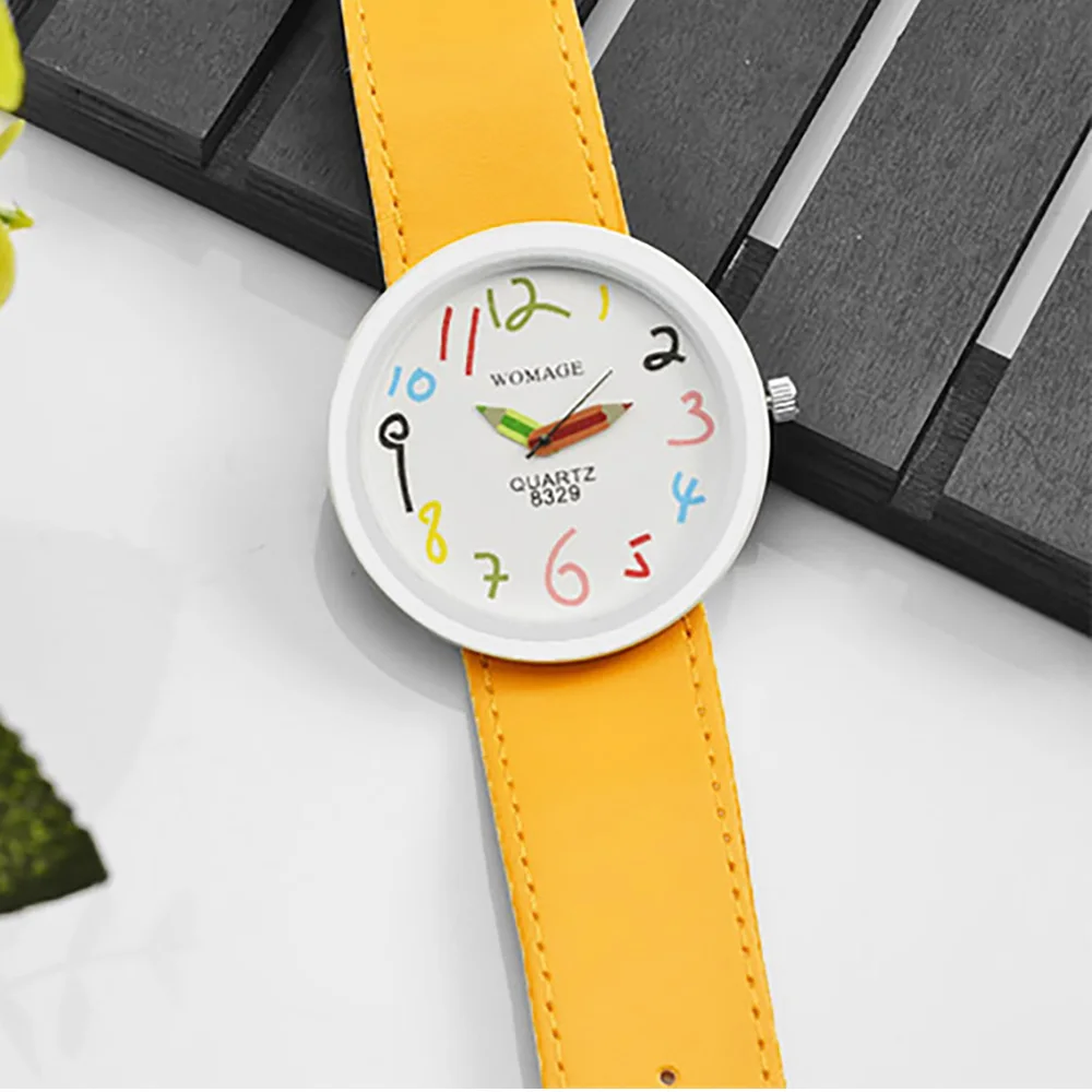 Square Children Waterproof Learning Time Wrist Watch Easy to Read Time Silicone Kids Watches for Girls Boys