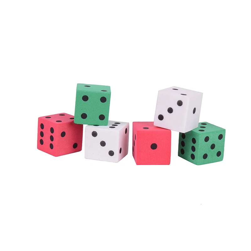 6 PCS High Quality Math Toys Factory Supply EVA FORM Dice  Foam Sponge Blocks Also as Educational Equipment