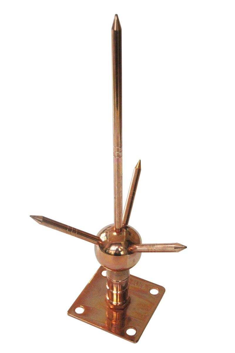 Lightning Protection Rod manufacture Building lightning Arrester Stainless Steel Pure Copper Brass Lightning Rod