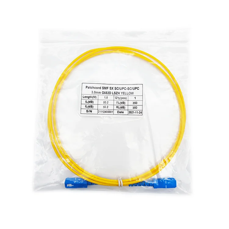 SC APC LC APC Duplex Single mode G652D Optic cable de conexion de fibra sc-lc fiber patch cord