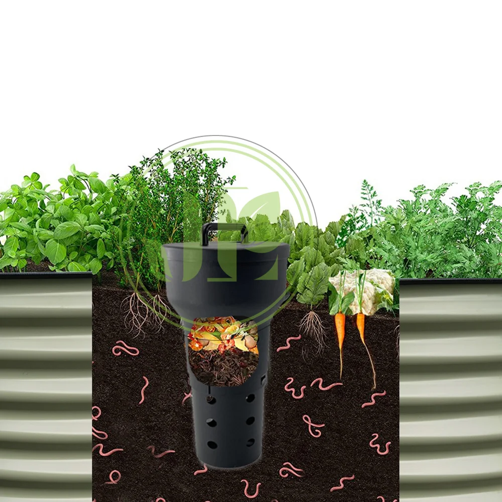 In-Ground Worm Composter Compost Kitchen Scraps Raised Garden Bed Compost