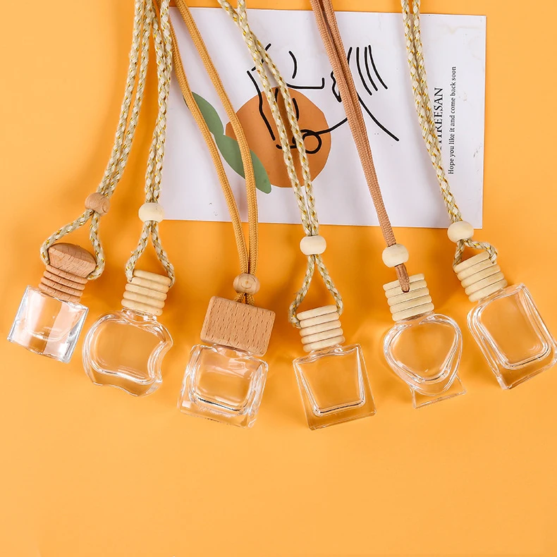 transparent fragrance bottle 10ml car fragrance bottle mini car air freshener hanging