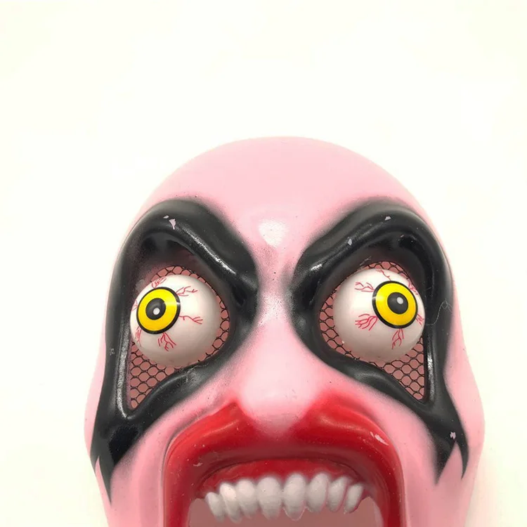 Custom vampire ghost face mask plastic horror ghost mask with big mouth and mascara screaming