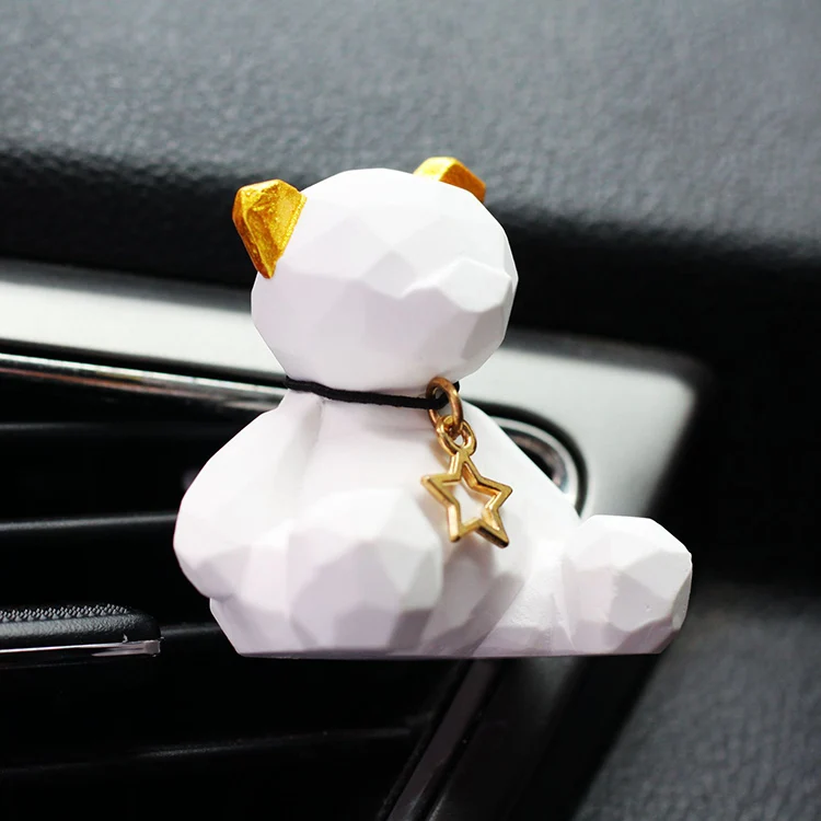 Ароматизированный керамический аромадиффузор в форме медведя украшение автомобиля освежитель воздуха Ароматизированная гипсовая глина