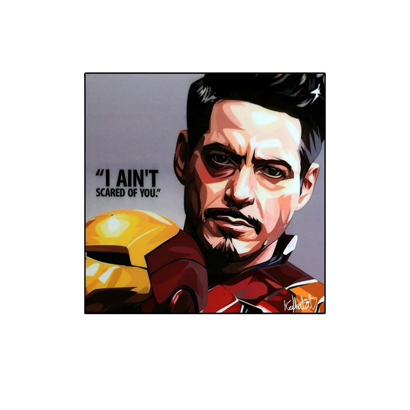 Хит продаж, картина из фильма Marvel, художественная работа с героями мультфильмов, картина маслом, квадратная картина, украшение для гостиной, цветное настенное украшение