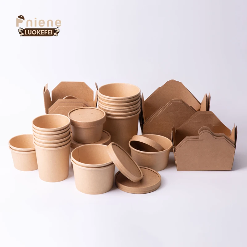 Hot sale recyclable  bento lunch box eco friendly takeaway kraft food container