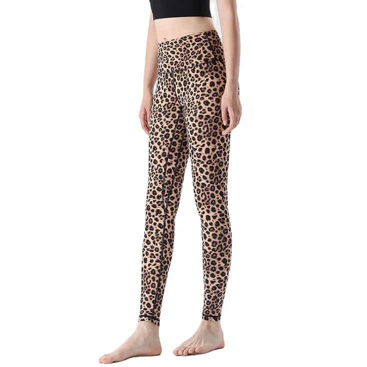 Оптовая продажа по индивидуальному заказу, недорогие эластичные мягкие трикотажные женские сексуальные леопардовые леггинсы