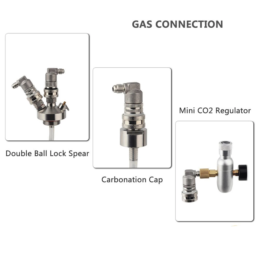 Food Grade 304 Gas Ball Lock Post Quick Disconnect Beer Keg for Bar Home