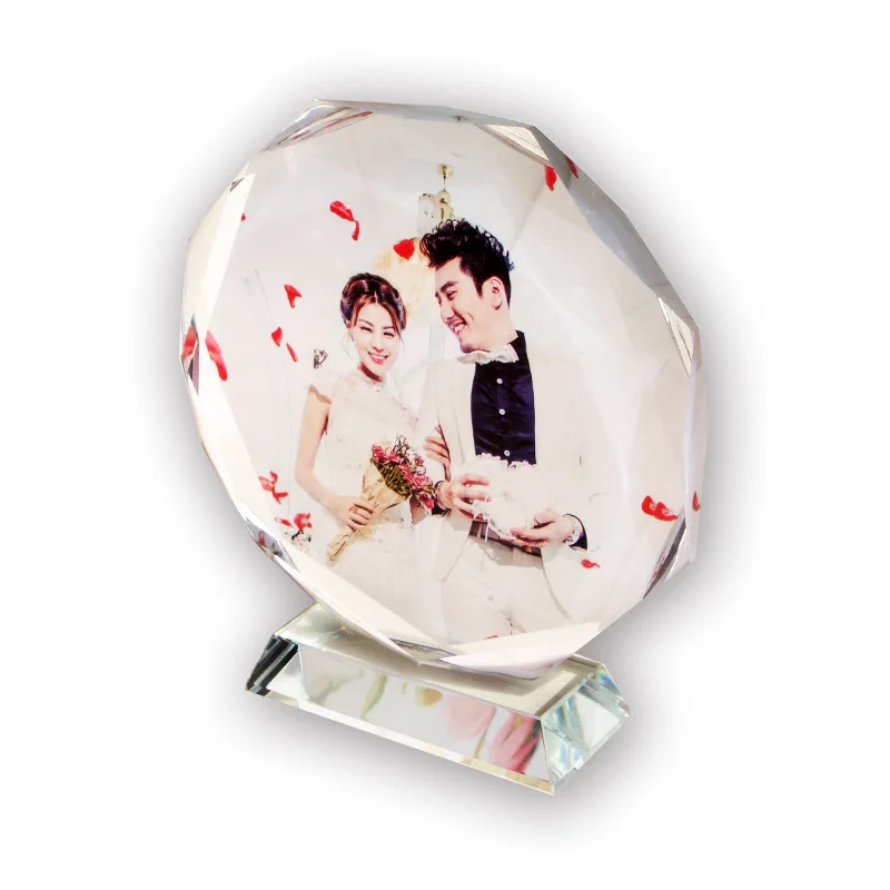 
Personalized Design Home Decoration Octagonal Glass Photo Frame Crystal Glass Photo Frame 