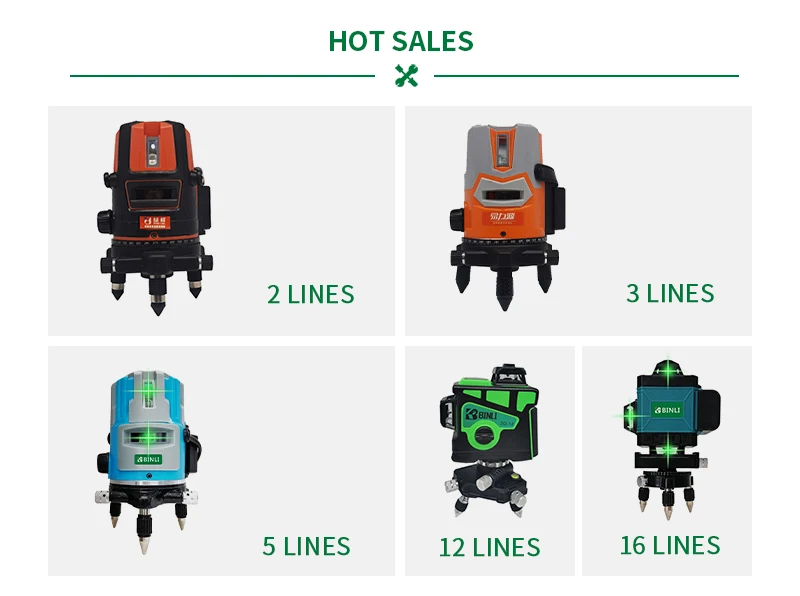 New Products Rotary 12 Lines Green 3D Laser Level